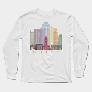 Kansas City skyline poster Long Sleeve T-Shirt